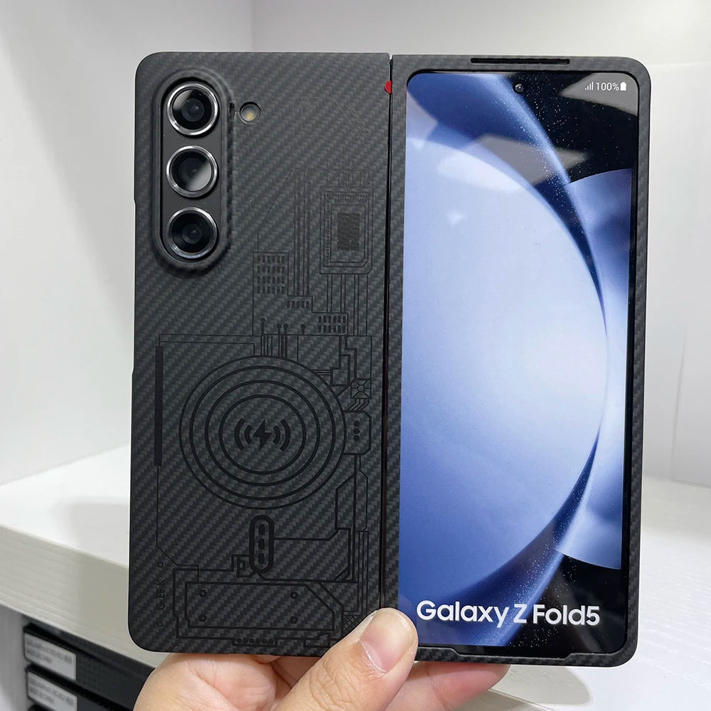 YTF Carbon Fiber Case For Samsung Galaxy Z Fold 5 - Premium Mobile Phone Cases from YTF-Carbon - Just $50! Shop now at Dressmycell.com YTF Carbon Fiber Case For Samsung Galaxy Z Fold 5 - Premium Mobile Phone Cases from YTF-Carbon - Just $50! Shop now at Dressmycell.com